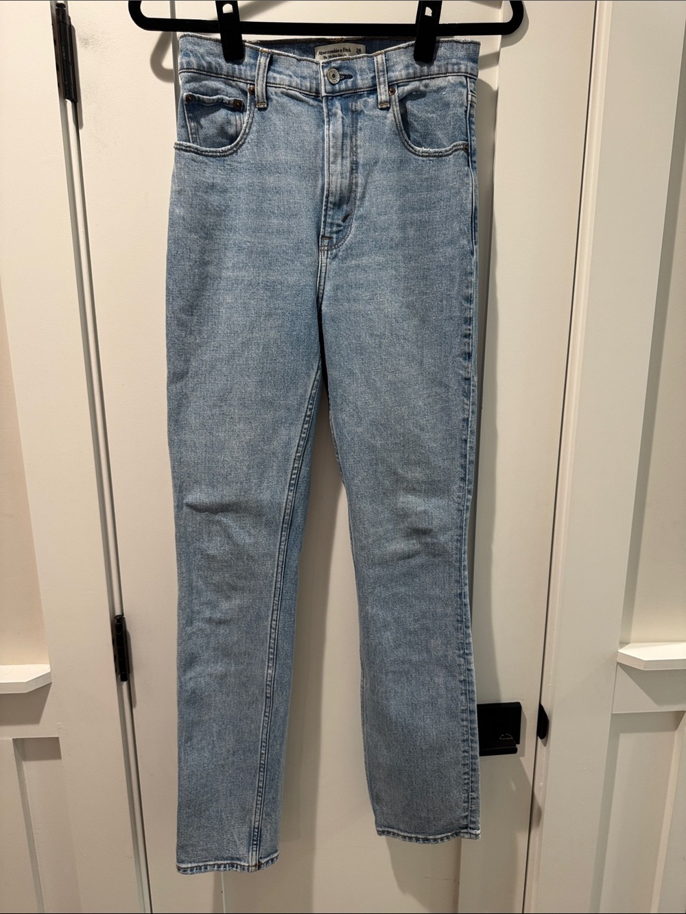 Abercrombie & Fitch light blue denim high-rise jeans